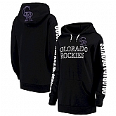 Women Colorado Rockies G III 4Her by Carl Banks Extra Innings Pullover Hoodie Black,baseball caps,new era cap wholesale,wholesale hats